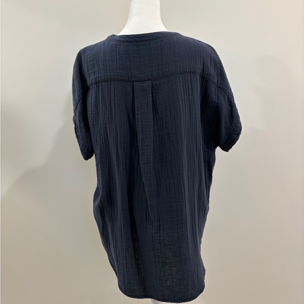 Quince 100% Organic Cotton Gauze Roll Sleeve Shirt L - Picture 5 of 12